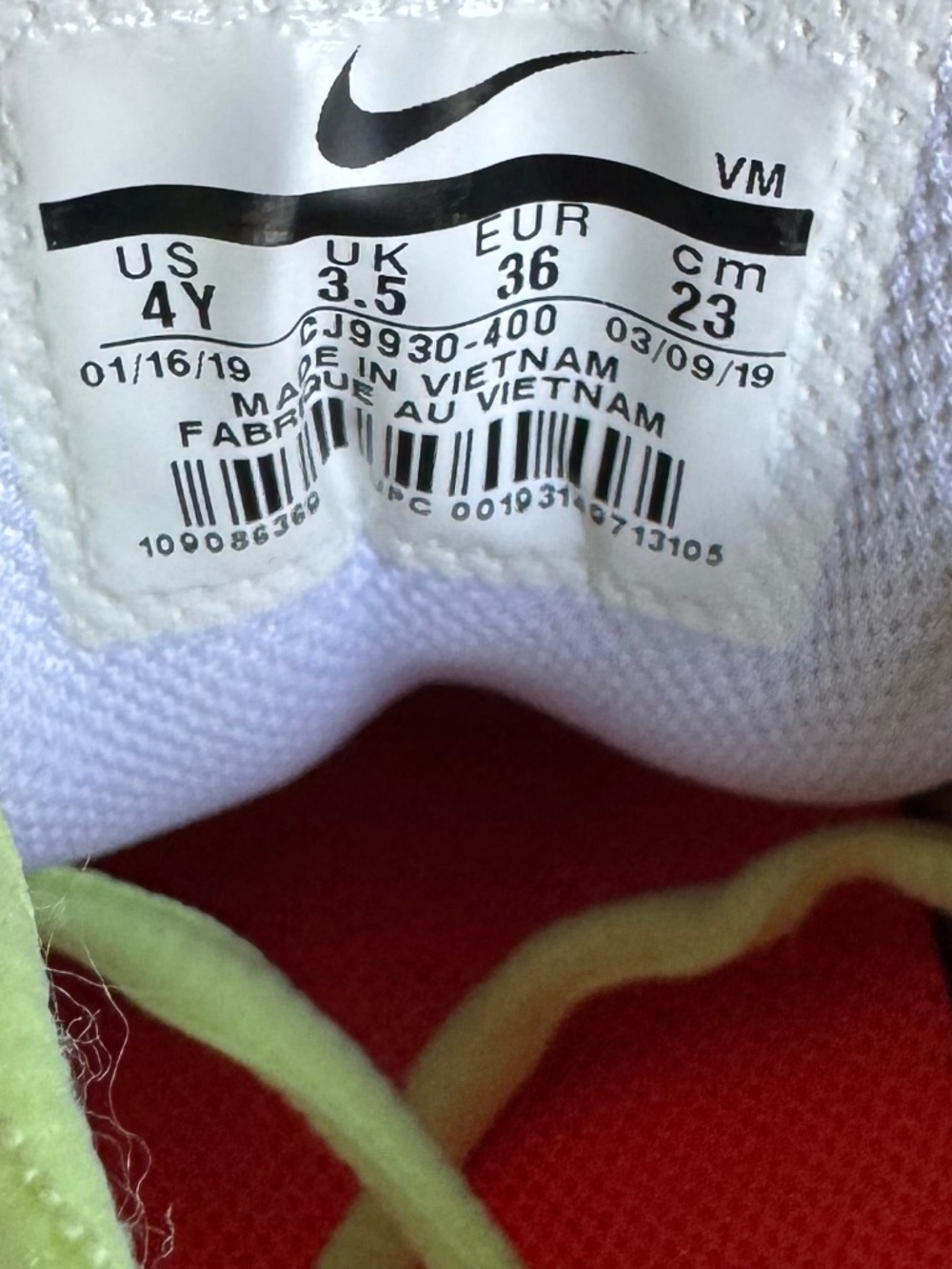 Nike Air TN Blue White Yellow Athletic Running Sneakers - Picture 6 of 10
